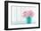 Cherry Blossom Flower Bouquet on Wooden Background-Anna-Mari West-Framed Photographic Print