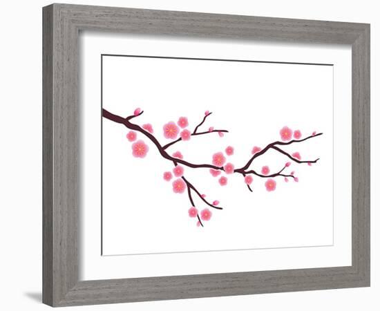 Cherry Blossom In Spring Time-photosoup-Framed Premium Giclee Print