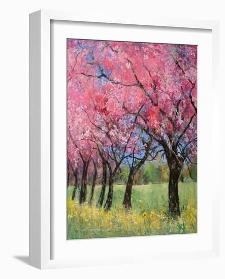 Cherry Blossom in the Meadow, 2022 (Acrylic)-Ann Oram-Framed Giclee Print