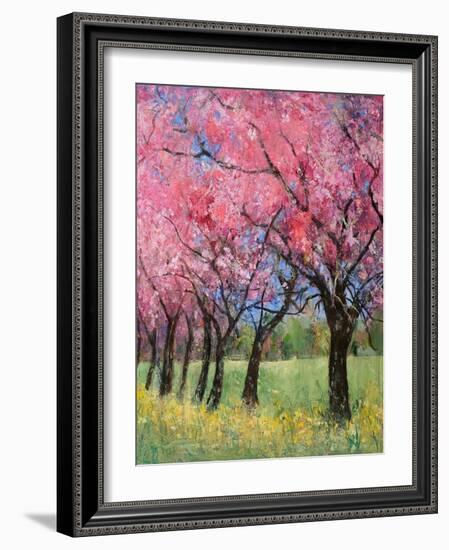 Cherry Blossom in the Meadow, 2022 (Acrylic)-Ann Oram-Framed Giclee Print