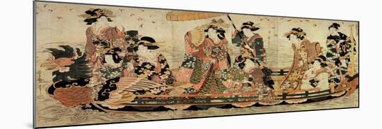 Cherry Blossom Viewing (Hanam), Early 19th Century-Kitagawa Utamaro II-Mounted Giclee Print