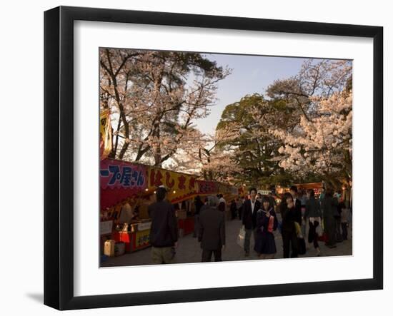 Cherry Blossom Viewing Hanami, Kanazawa City, Honshu Island, Japan-Christian Kober-Framed Photographic Print