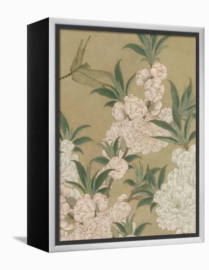 Cherry Blossoms and Dragonfly-null-Framed Stretched Canvas