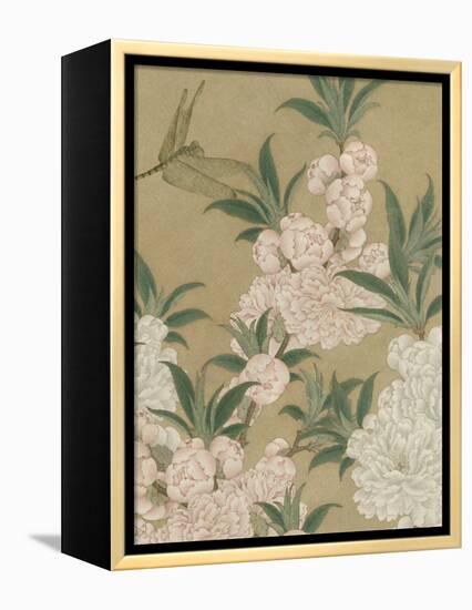 Cherry Blossoms and Dragonfly-null-Framed Stretched Canvas
