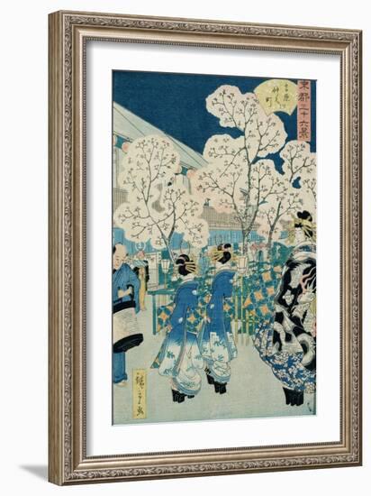 Cherry Blossoms at Asakura-Ando Hiroshige-Framed Giclee Print