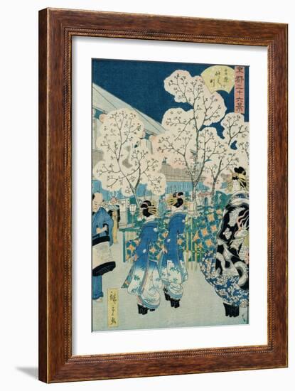 Cherry Blossoms at Asakura-Ando Hiroshige-Framed Giclee Print