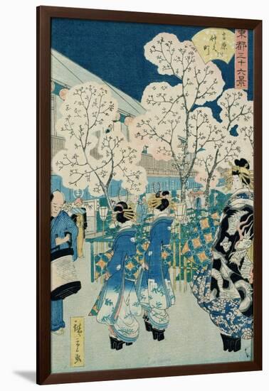 Cherry Blossoms at Asakura-Ando Hiroshige-Framed Giclee Print