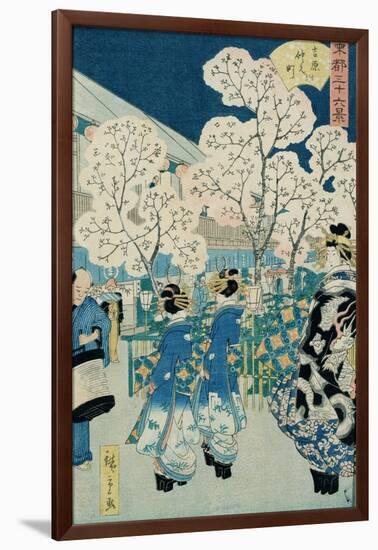 Cherry Blossoms at Asakura-Ando Hiroshige-Framed Giclee Print