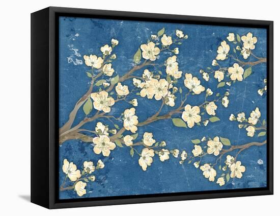 Cherry Blossoms Blue-Diane Stimson-Framed Stretched Canvas