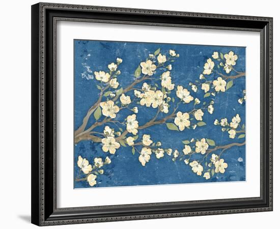 Cherry Blossoms Blue-Diane Stimson-Framed Art Print