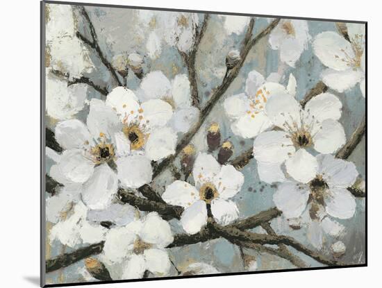 Cherry Blossoms I Blue Crop-James Wiens-Mounted Art Print
