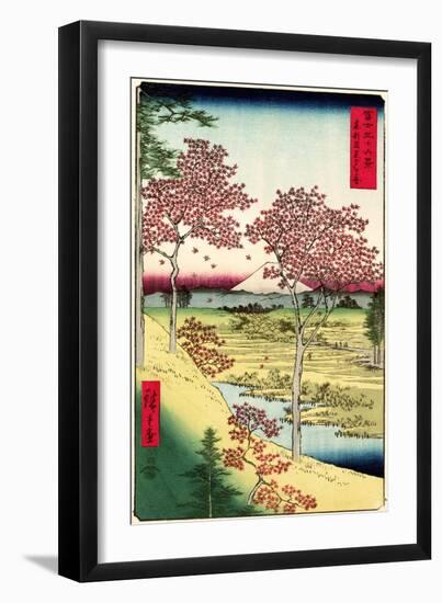 Cherry Blossoms Japanese Woodblock Print-null-Framed Premium Giclee Print