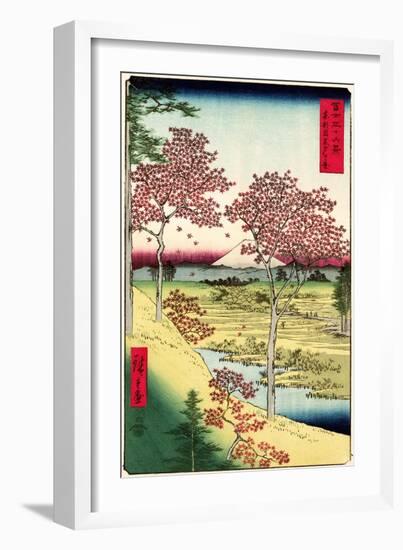 Cherry Blossoms Japanese Woodblock Print-null-Framed Premium Giclee Print