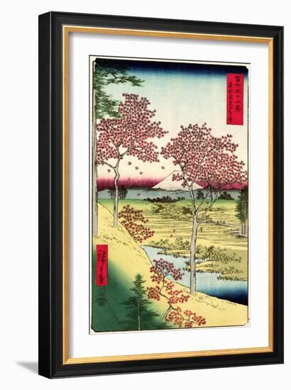 Cherry Blossoms Japanese Woodblock Print-null-Framed Premium Giclee Print