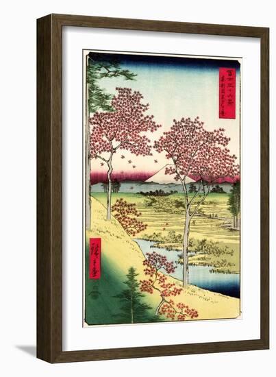 Cherry Blossoms Japanese Woodblock Print-null-Framed Art Print