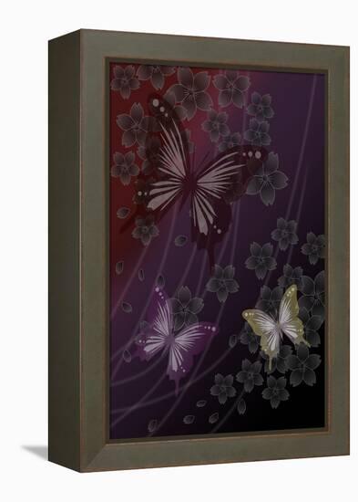 Cherry Blossoms Red-Ikuko Kowada-Framed Premier Image Canvas