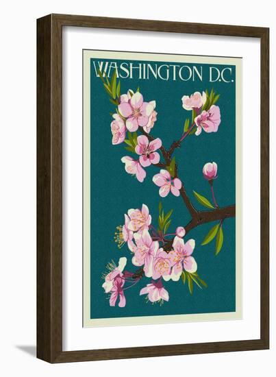 Cherry Blossoms - Washington DC-Lantern Press-Framed Premium Giclee Print