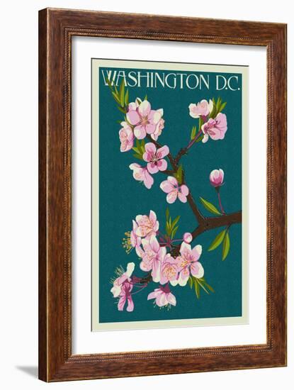 Cherry Blossoms - Washington DC-Lantern Press-Framed Premium Giclee Print