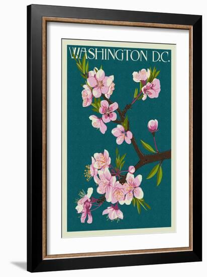 Cherry Blossoms - Washington DC-Lantern Press-Framed Premium Giclee Print