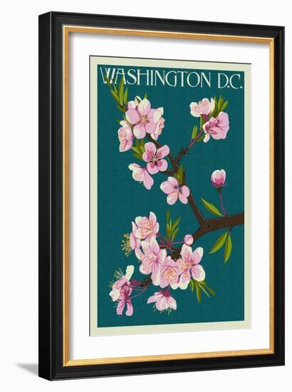 Cherry Blossoms - Washington DC-Lantern Press-Framed Premium Giclee Print