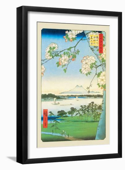 Cherry Blossoms-Ando Hiroshige-Framed Premium Giclee Print