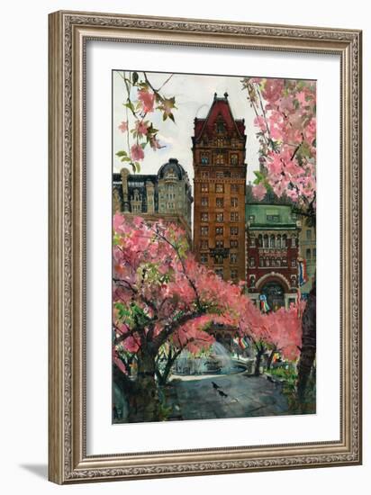 Cherry Blossoms-Noel Miles-Framed Art Print