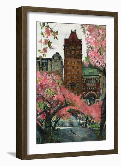 Cherry Blossoms-Noel Miles-Framed Art Print