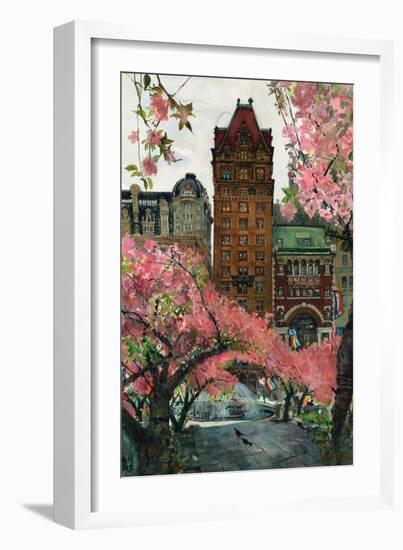 Cherry Blossoms-Noel Miles-Framed Art Print