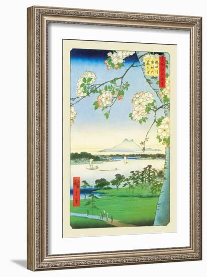 Cherry Blossoms-Ando Hiroshige-Framed Art Print