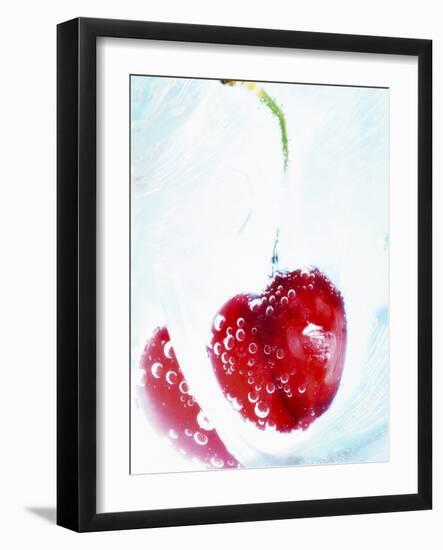 Cherry Frozen in a Block of Ice-Dieter Heinemann-Framed Photographic Print