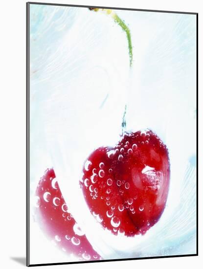 Cherry Frozen in a Block of Ice-Dieter Heinemann-Mounted Photographic Print