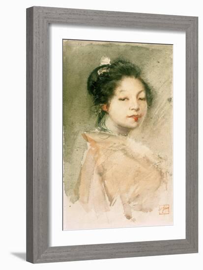 Cherry Lips, C.1891-Robert Frederick Blum-Framed Giclee Print