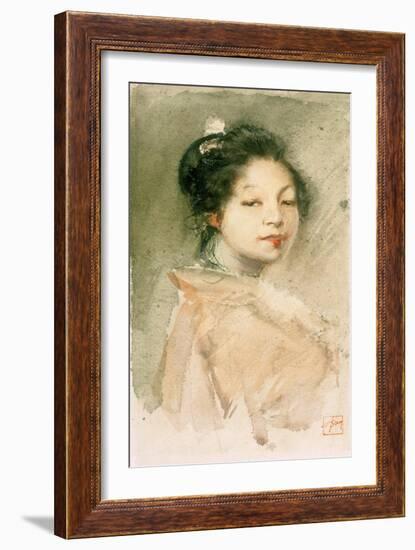 Cherry Lips, C.1891-Robert Frederick Blum-Framed Giclee Print