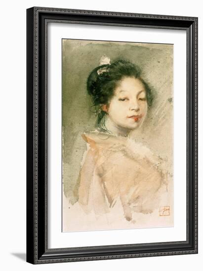 Cherry Lips, C.1891-Robert Frederick Blum-Framed Giclee Print