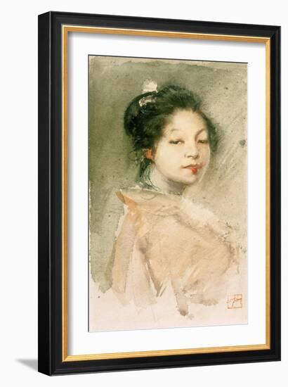 Cherry Lips, C.1891-Robert Frederick Blum-Framed Giclee Print