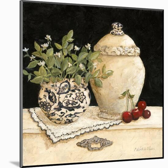 Cherry Still Life-Charlene Winter Olson-Mounted Art Print