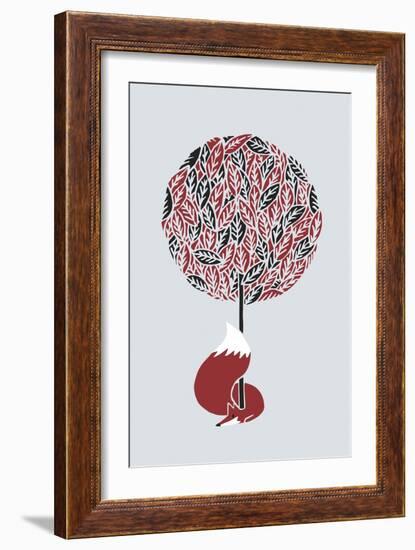 Cherry Tree Fox-Robert Farkas-Framed Giclee Print