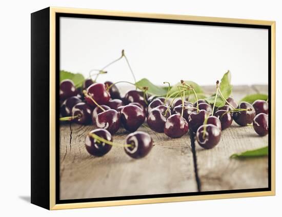 Cherry, Wood, Board, Brown, Red, Nature, Harvest, Fruit-Axel Killian-Framed Premier Image Canvas