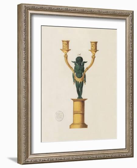 Cherub Candelabra-Anna Polanski-Framed Art Print