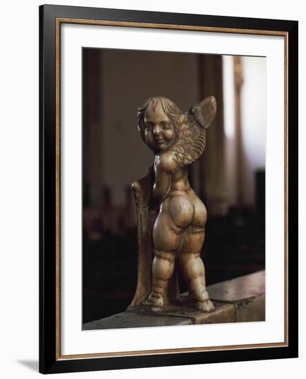 Cherub Coat-Of-Arms Holder-Agostino Di Duccio-Framed Giclee Print