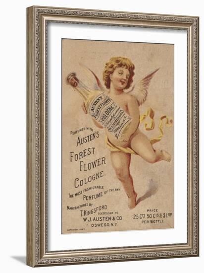 Cherub Holding Cologne Bottle-null-Framed Giclee Print