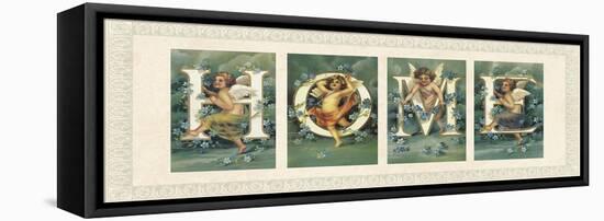 Cherub Typography II-The Vintage Collection-Framed Stretched Canvas
