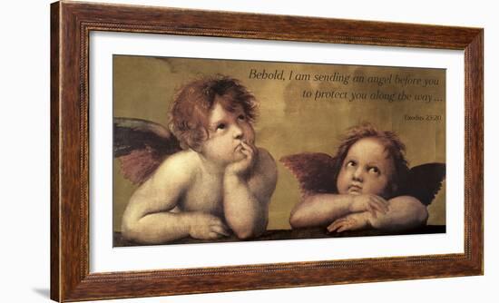 Cherubs - An Angel To Protect-Raphael-Framed Giclee Print