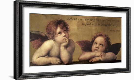 Cherubs - An Angel To Protect-Raphael-Framed Giclee Print