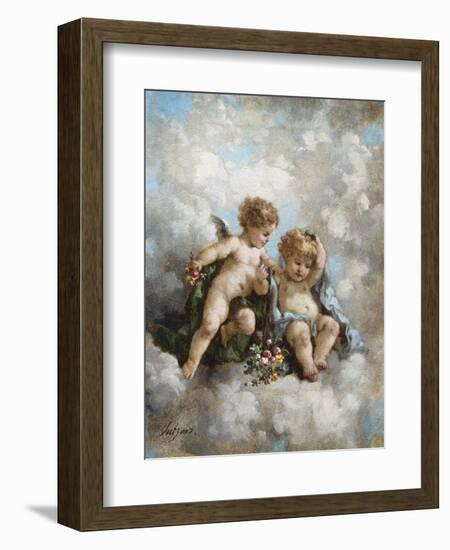 Cherubs in the Clouds-Charles Lutyens-Framed Giclee Print