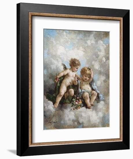 Cherubs in the Clouds-Charles Lutyens-Framed Giclee Print