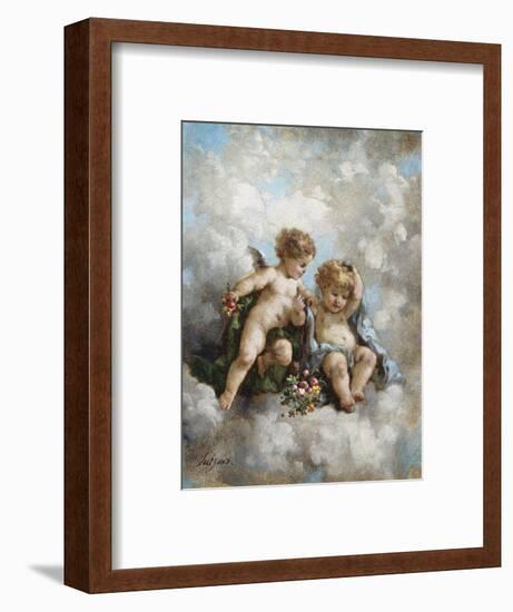 Cherubs in the Clouds-Charles Lutyens-Framed Premium Giclee Print