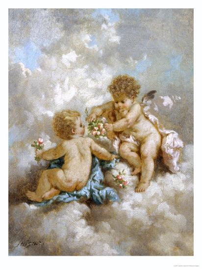 'Cherubs Making Posies' Giclee Print - Charles Lutyens | Art.com