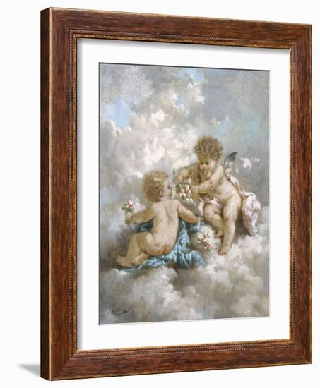 Cherubs Making Posies-Charles Lutyens-Framed Giclee Print