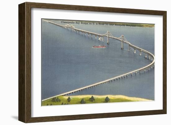 Chesapeake Bay Bridge, Annapolis, Maryland-null-Framed Art Print